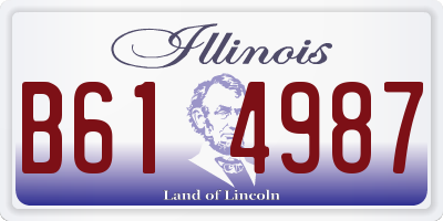 IL license plate B614987