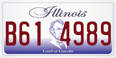 IL license plate B614989
