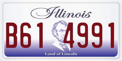 IL license plate B614991