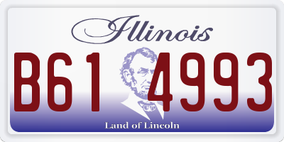IL license plate B614993