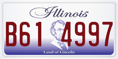 IL license plate B614997