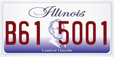 IL license plate B615001