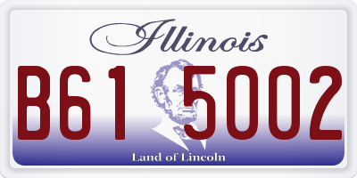 IL license plate B615002