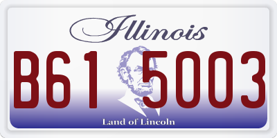 IL license plate B615003