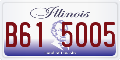 IL license plate B615005