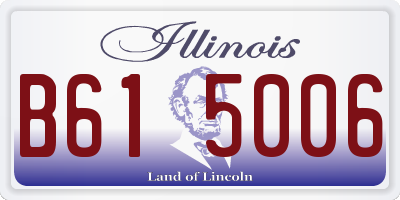IL license plate B615006