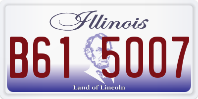 IL license plate B615007