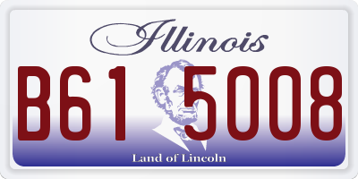 IL license plate B615008