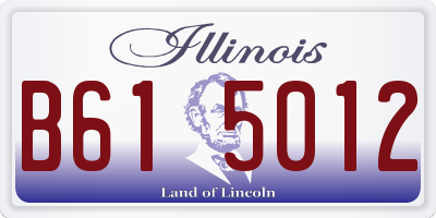 IL license plate B615012