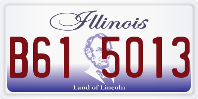 IL license plate B615013