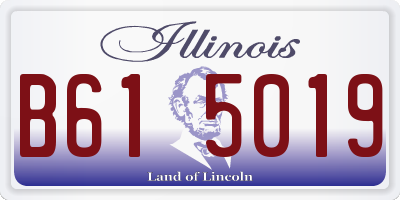 IL license plate B615019