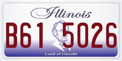 IL license plate B615026