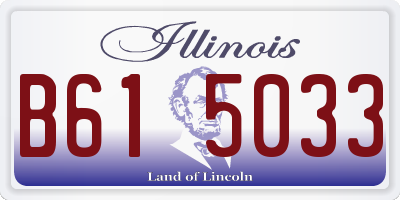 IL license plate B615033