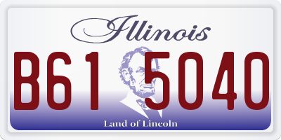 IL license plate B615040