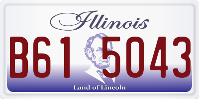 IL license plate B615043