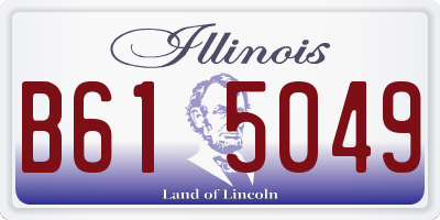 IL license plate B615049