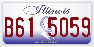 IL license plate B615059