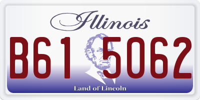 IL license plate B615062