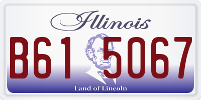 IL license plate B615067
