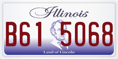 IL license plate B615068