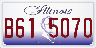 IL license plate B615070