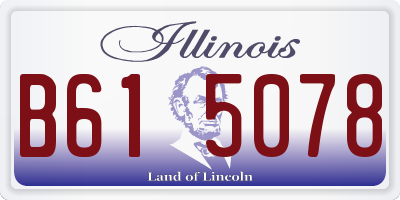 IL license plate B615078