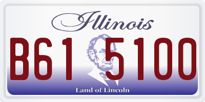 IL license plate B615100