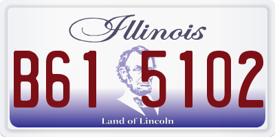 IL license plate B615102