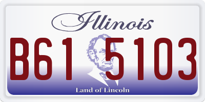 IL license plate B615103