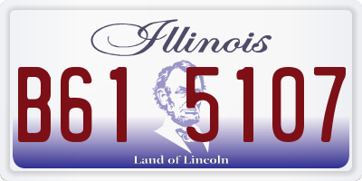 IL license plate B615107
