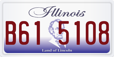 IL license plate B615108