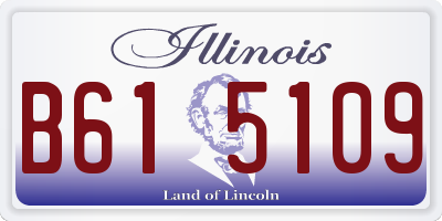 IL license plate B615109