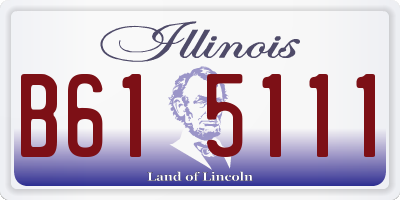 IL license plate B615111