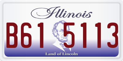 IL license plate B615113
