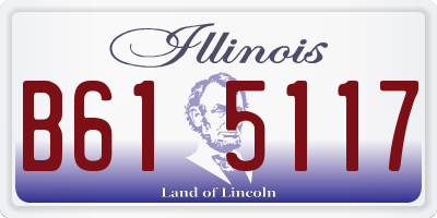 IL license plate B615117