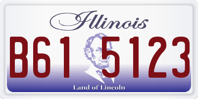 IL license plate B615123