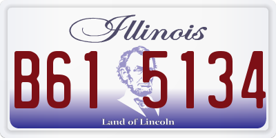 IL license plate B615134