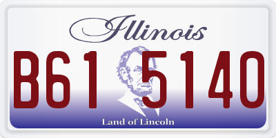 IL license plate B615140