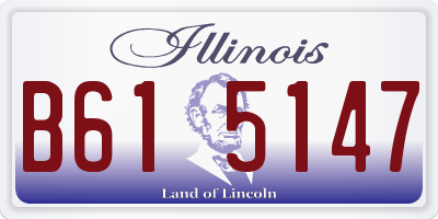 IL license plate B615147