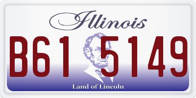 IL license plate B615149