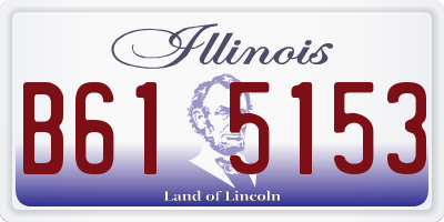 IL license plate B615153