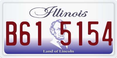 IL license plate B615154