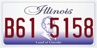 IL license plate B615158