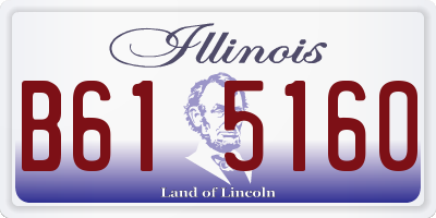 IL license plate B615160