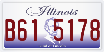 IL license plate B615178