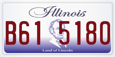IL license plate B615180