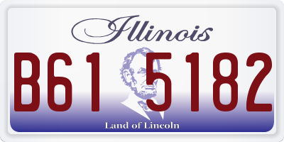 IL license plate B615182