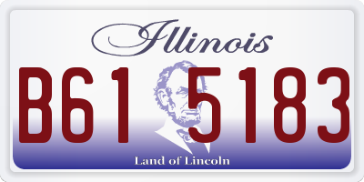 IL license plate B615183