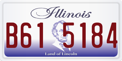 IL license plate B615184