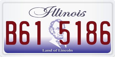 IL license plate B615186